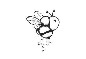 Cute bee tattoo idea