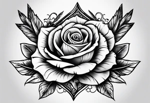 5 arrows and a rose tattoo idea