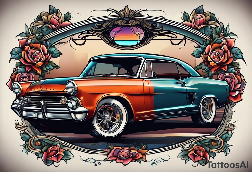 Male, slim oval face, sunken eyes, no hair on sides and pony-tail on top, mechanic tattoo idea