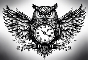 clockwork owl tattoo idea