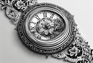 sleeve filler behind words tattoo idea