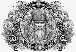 German Norse with number 41 inside tattoo idea