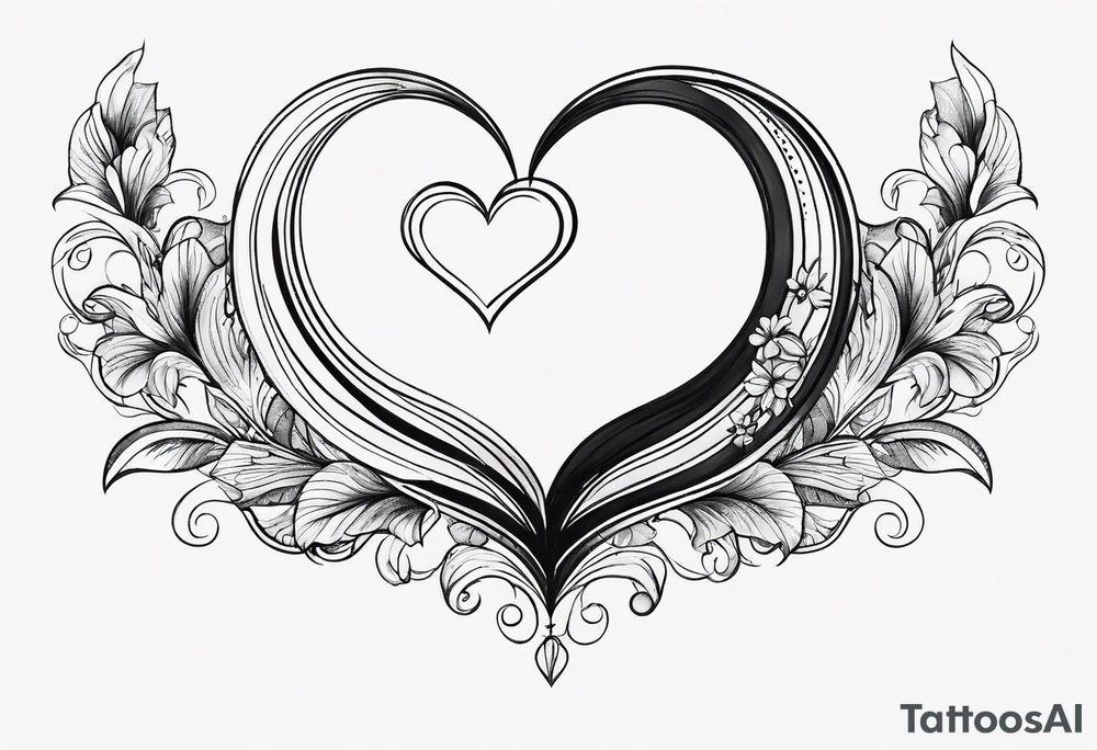 minimalistic Crescent moon with a love heart inside tattoo idea minimalistic Crescent moon with a love heart inside tattoo idea