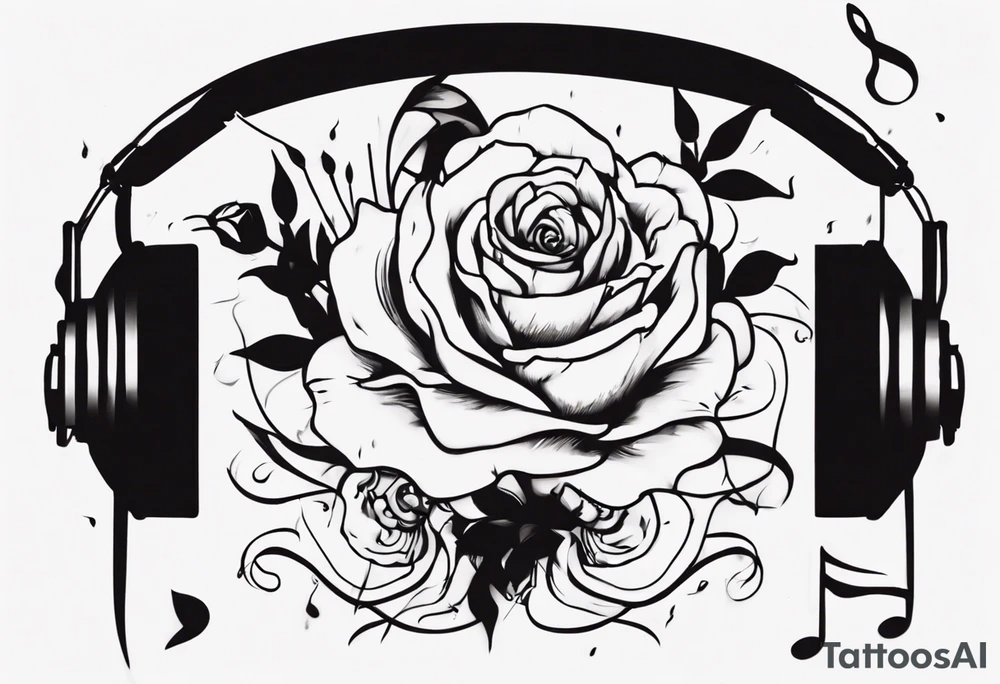 Simplicity love with music inspiration tattoo idea Simplicity love with music inspiration tattoo idea