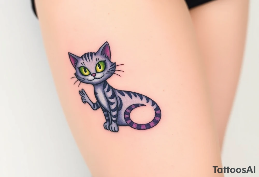 Cheshire cat tattoo idea