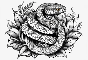 snake vertical tattoo idea