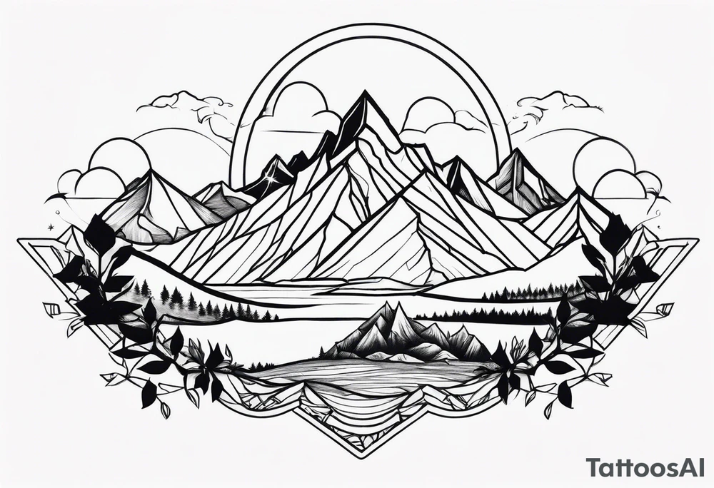 mountain range tattoo idea