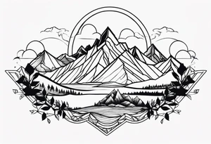 mountain range tattoo idea