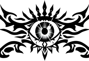 a beautiful eyeball with rays of sunlight hitting it tattoo idea