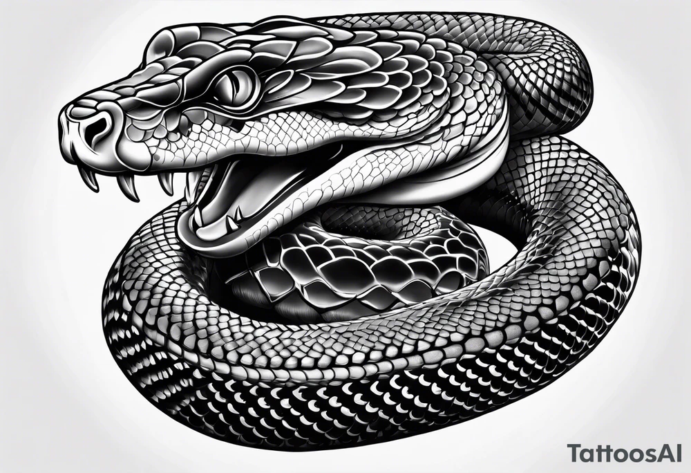 Anaconda with skull head tattoo idea