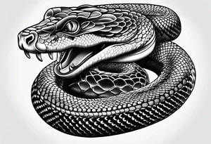Anaconda with skull head tattoo idea