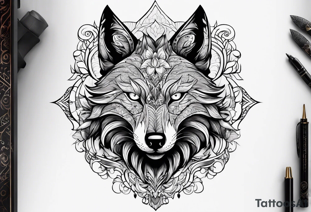 Demon renard tattoo idea
