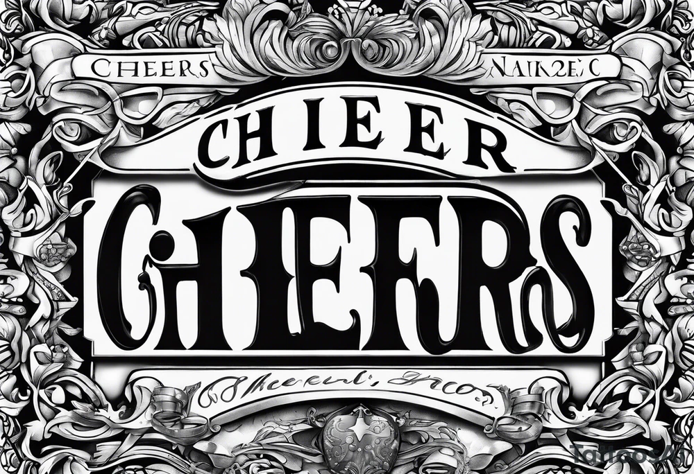 Cheers Mate text, armband +Cancer Ribbon tattoo idea