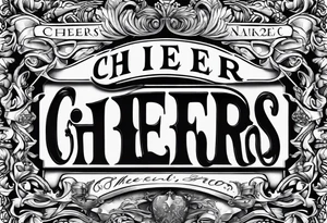 Cheers Mate text, armband +Cancer Ribbon tattoo idea