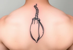 line drawing of penis tattoo idea
