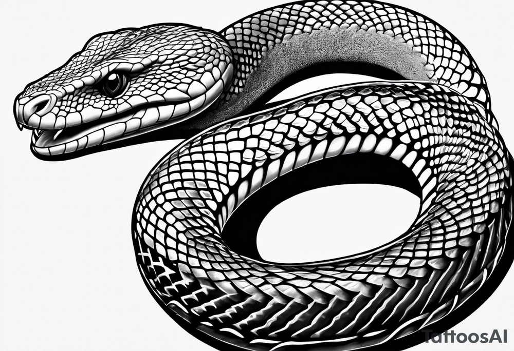 Black mamba snake tattoo idea