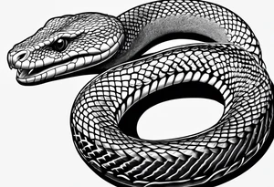 Black mamba snake tattoo idea