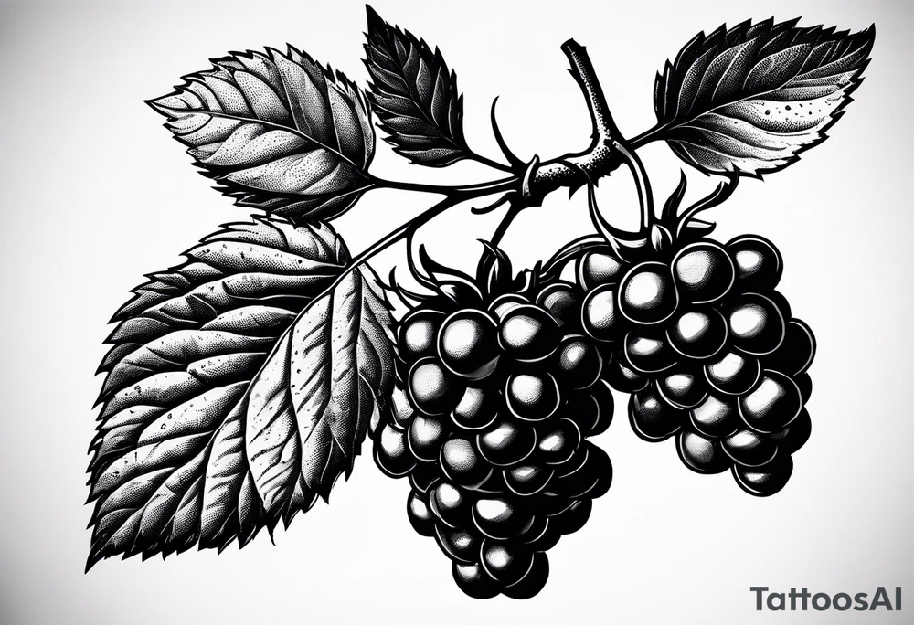 a raspberry branch that has a masculine look to it. tattoo idea a raspberry branch that has a masculine look to it. tattoo idea
