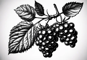 a raspberry branch that has a masculine look to it. tattoo idea