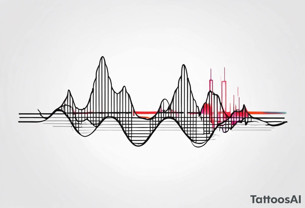 audio signal waveform tattoo idea