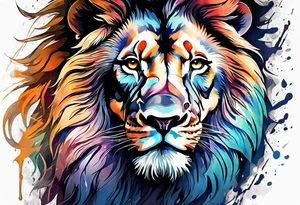 Lion roaring tattoo idea