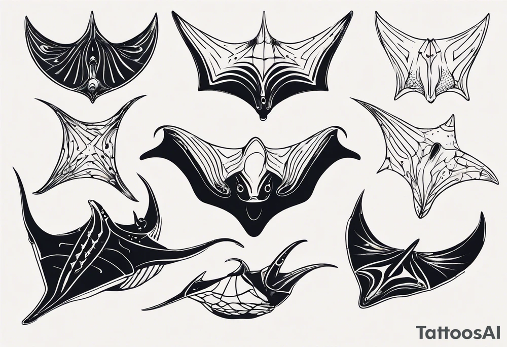 a manta ray tattoo idea