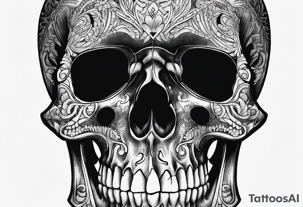 skull with nothing, small tattoo idea