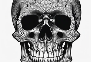 skull with nothing, small tattoo idea