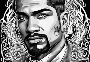Koolie portrait tattoo idea