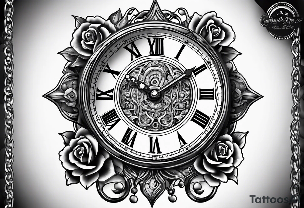 watch chain tattoo idea