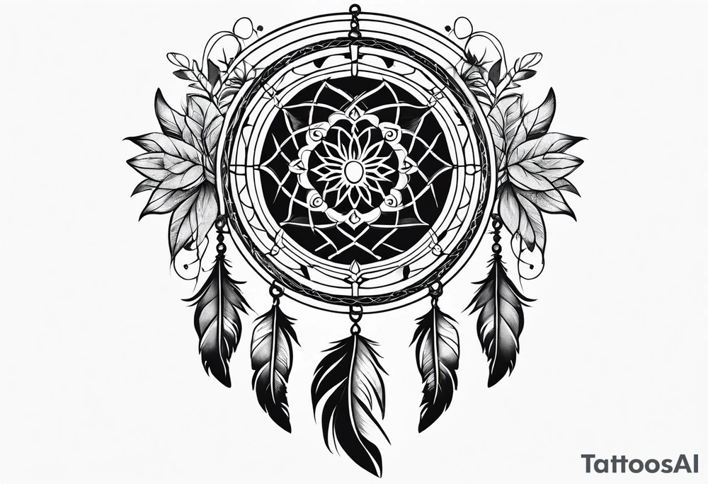 dream catcher tattoo idea