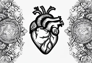 I want a tattoo on my heart and the story behind it is when I was born I had no heartbeat, show the symbol of no heart beat. Eventually my mom didn’t give up and God saved my life tattoo idea