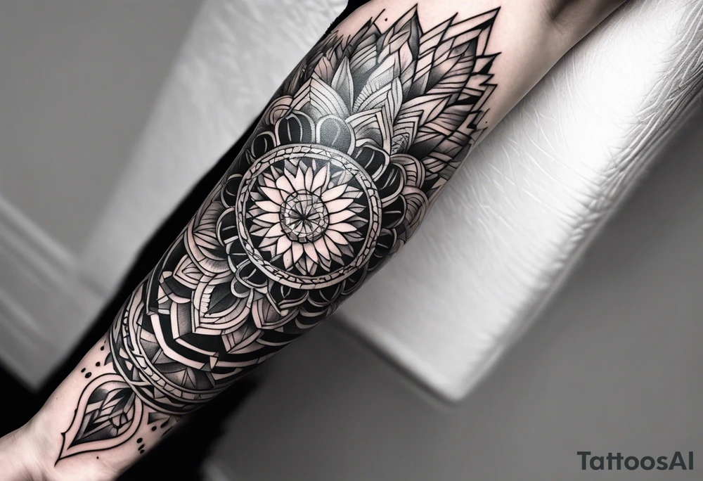 a tattoo that fill up the outside of the whole forearm tattoo idea