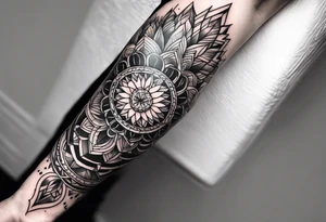 a tattoo that fill up the outside of the whole forearm tattoo idea