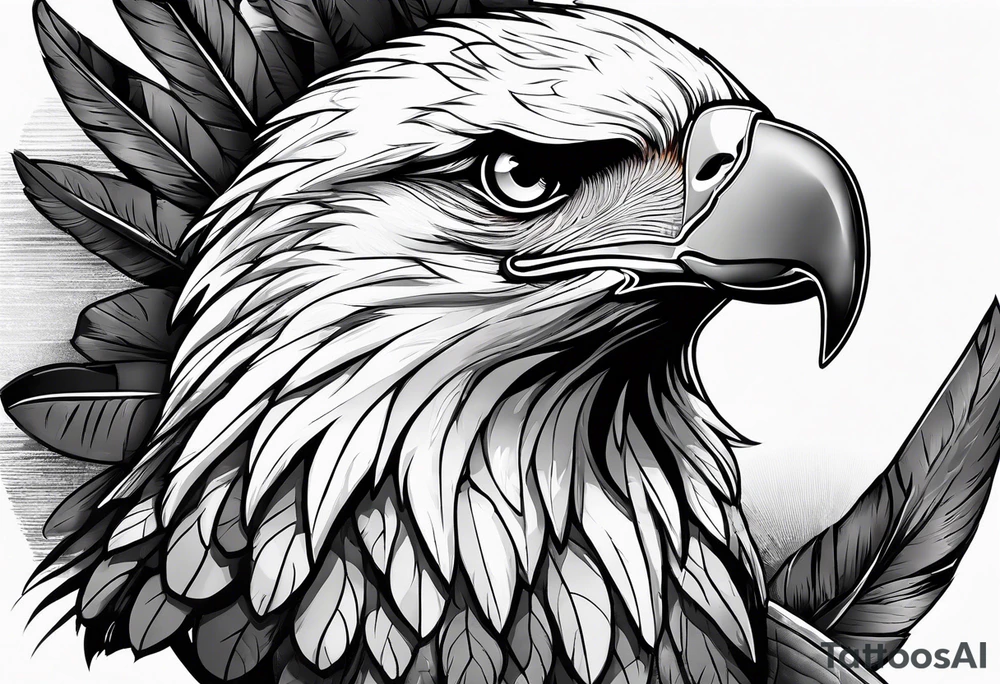 eagle holding an oar tattoo idea