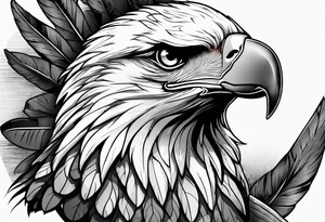 eagle holding an oar tattoo idea