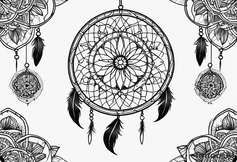 LONG Dreamcatcher tattoo idea