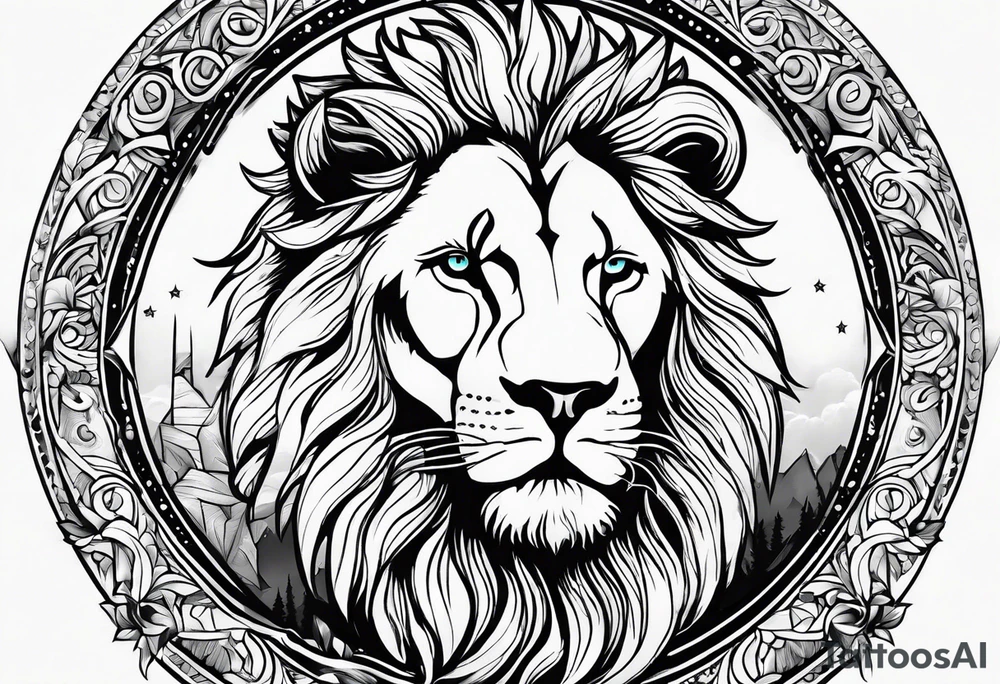 leo sign tattoo idea