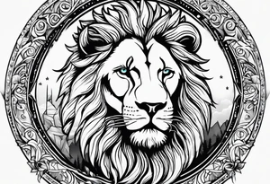 leo sign tattoo idea
