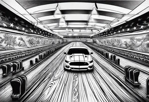Bowling and ford mustang tattoo idea