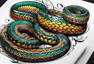 Binding snake tattoo idea