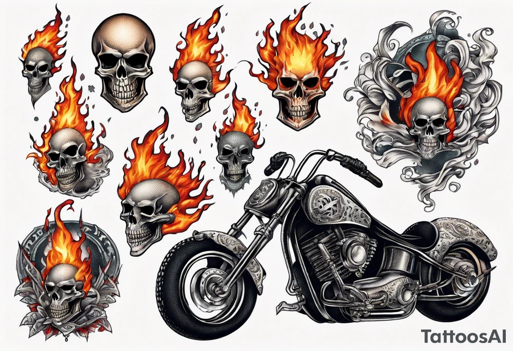 ghost rider tattoo idea