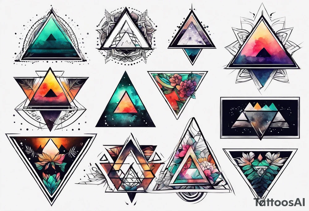 simple triangle tattoo idea