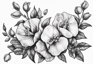 sweet peas vine design tattoo idea