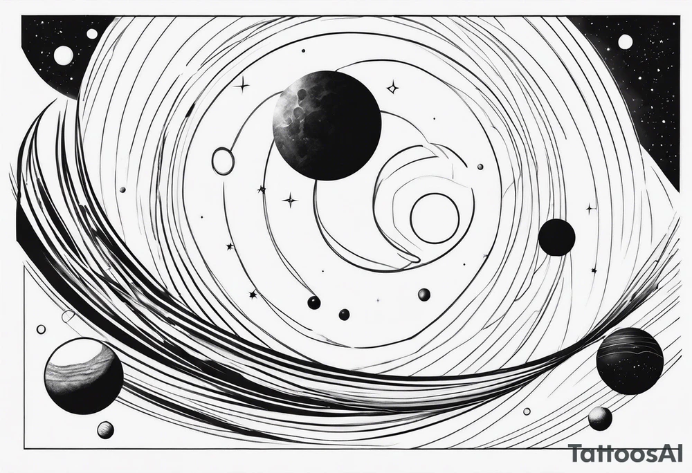 Cosmic Planetary System tattoo idea