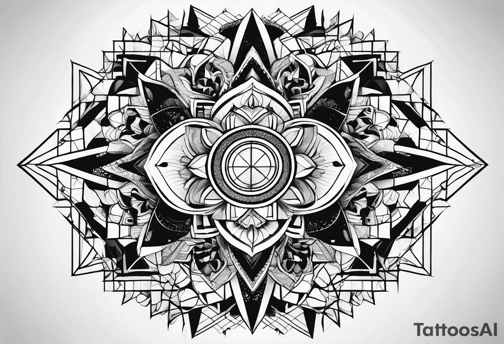 Geometric shapes that represent balance in life. No scales. tattoo idea