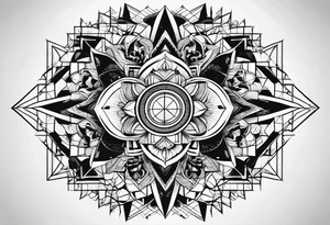 Geometric shapes that represent balance in life. No scales. tattoo idea