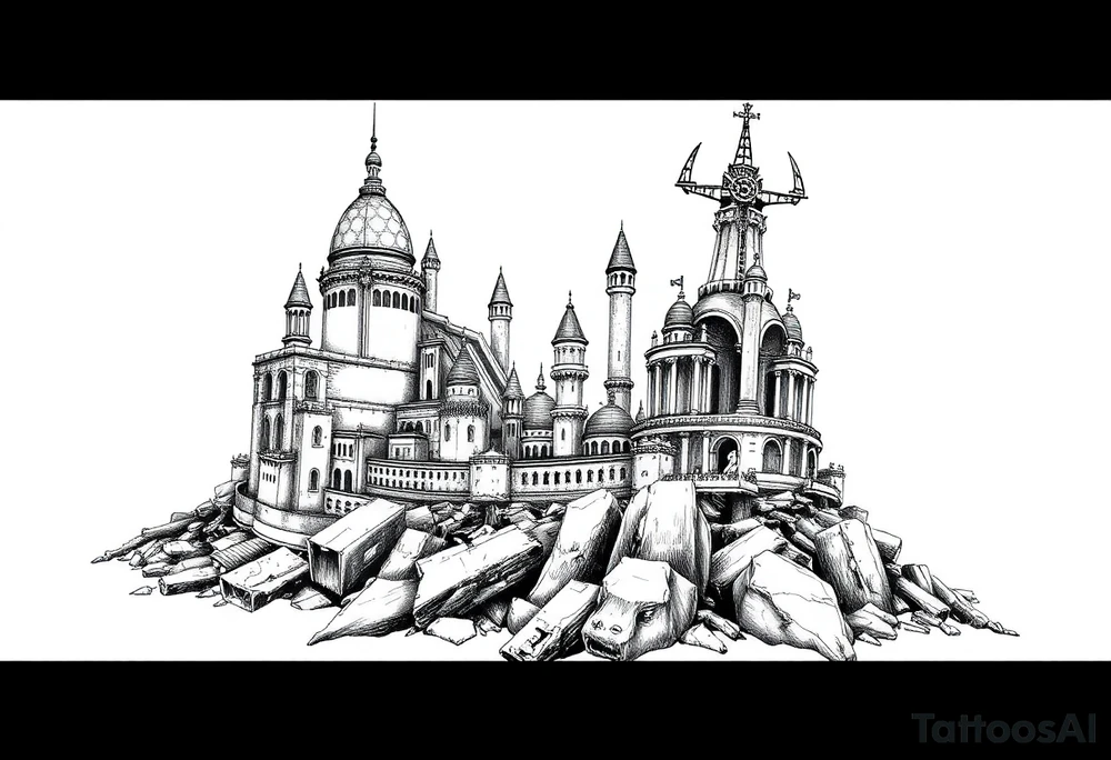 city of 
atlantis tattoo idea