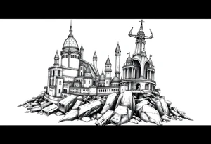 city of 
atlantis tattoo idea