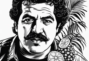 Pablo Escobar eating fruit tattoo idea